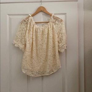 Off the shoulder lace top